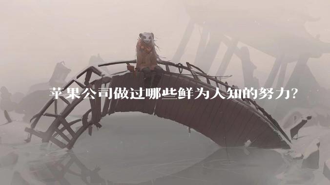 苹果公司做过哪些鲜为人知的努力？