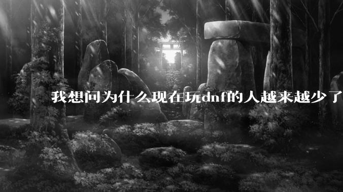 我想问为什么现在玩dnf的人越来越少了，退游的人越来越多？