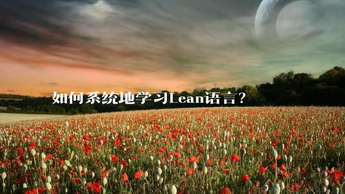 如何系统地学习Lean语言？