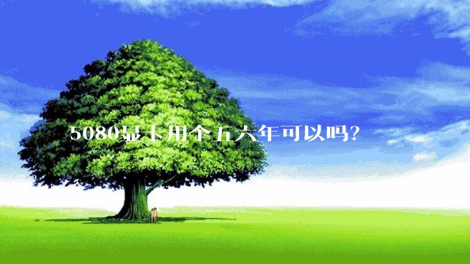 5080显卡用个五六年可以吗？