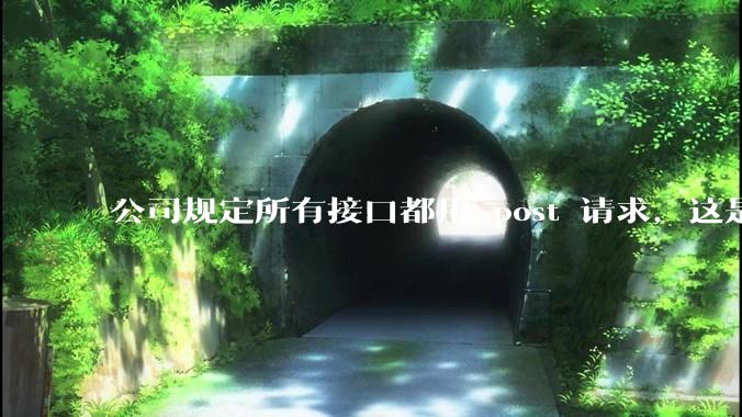 公司规定所有接口都用 post 请求，这是为什么？