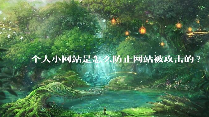 个人小网站是怎么防止网站被攻击的?