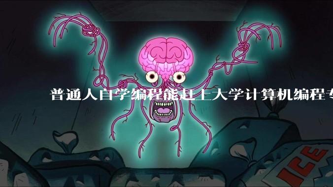 普通人自学编程能赶上大学计算机编程专业的水平吗？