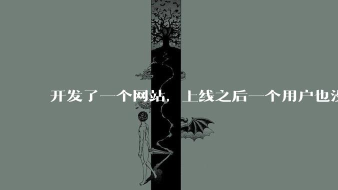开发了一个网站，上线之后一个用户也没有怎么办?