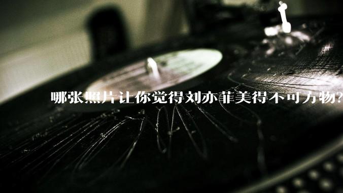 哪张照片让你觉得刘亦菲美得不可方物？