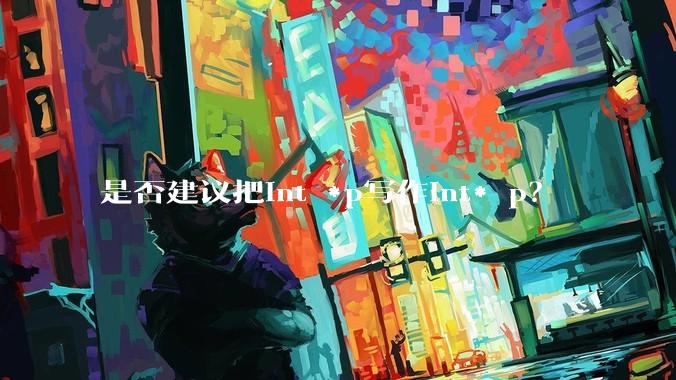 是否建议把int *p写作int* p？
